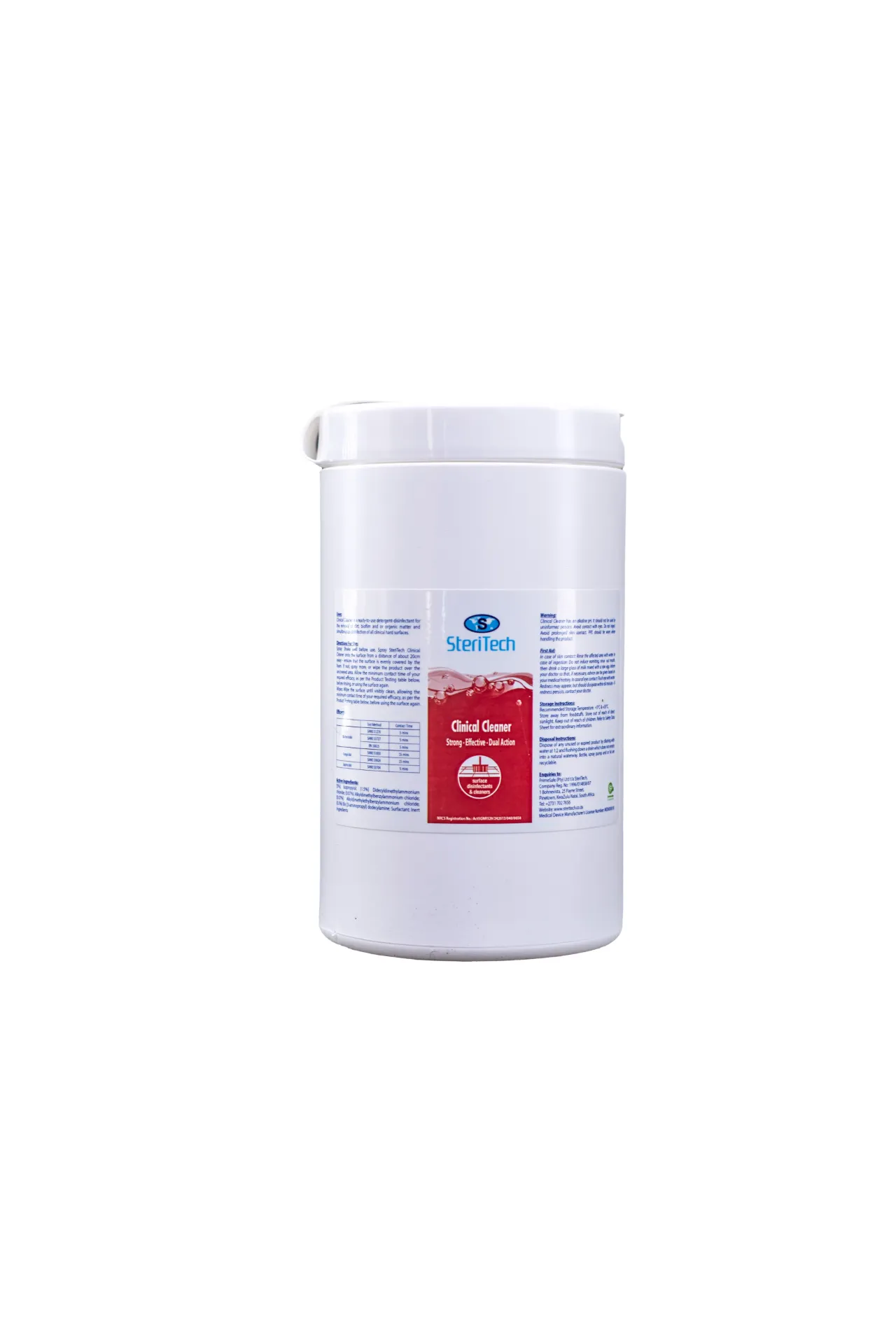 SteriTech Clinical Cleaner Wipes